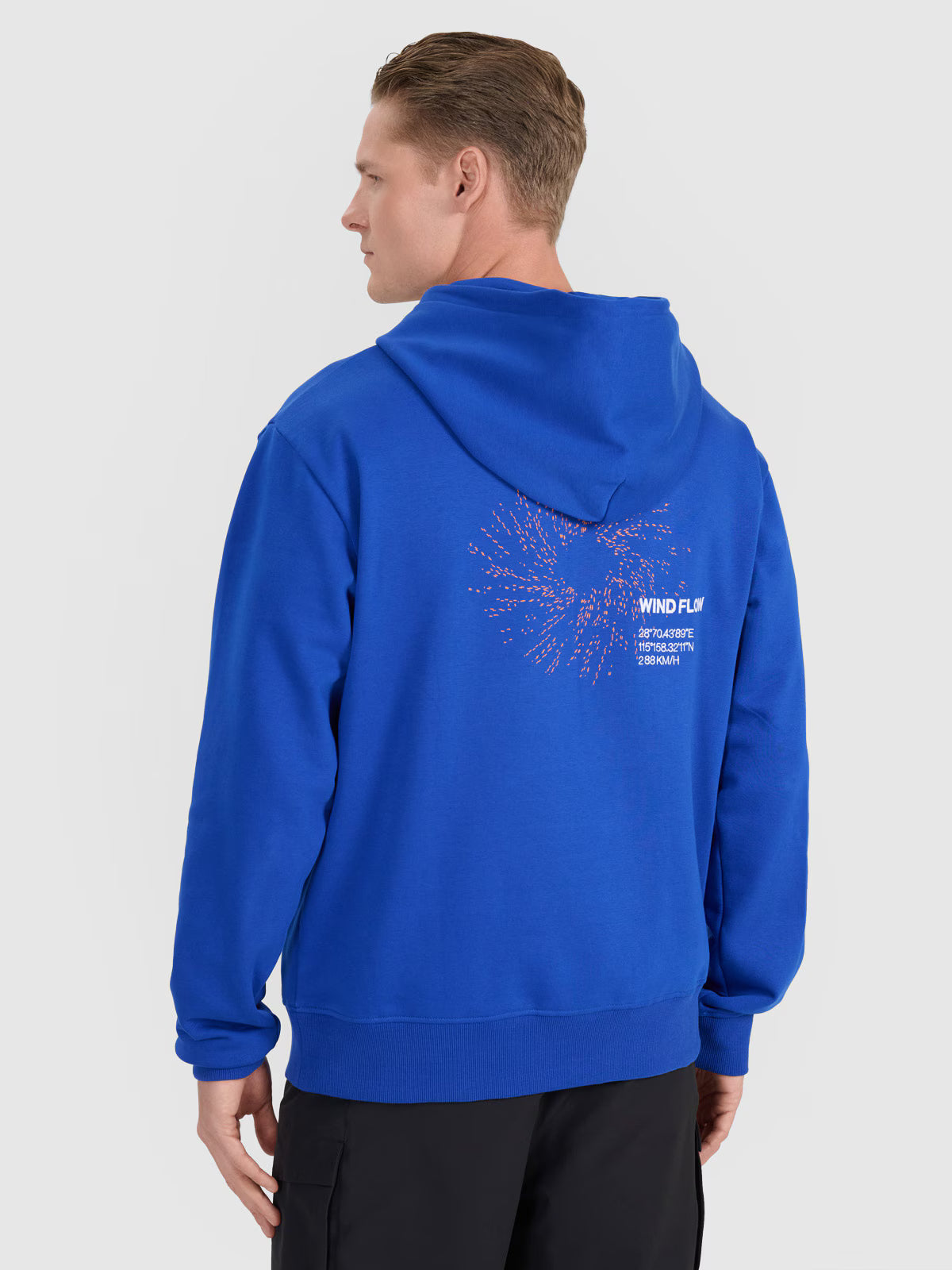 Bluza dresowa nierozpinana z kapturem męska