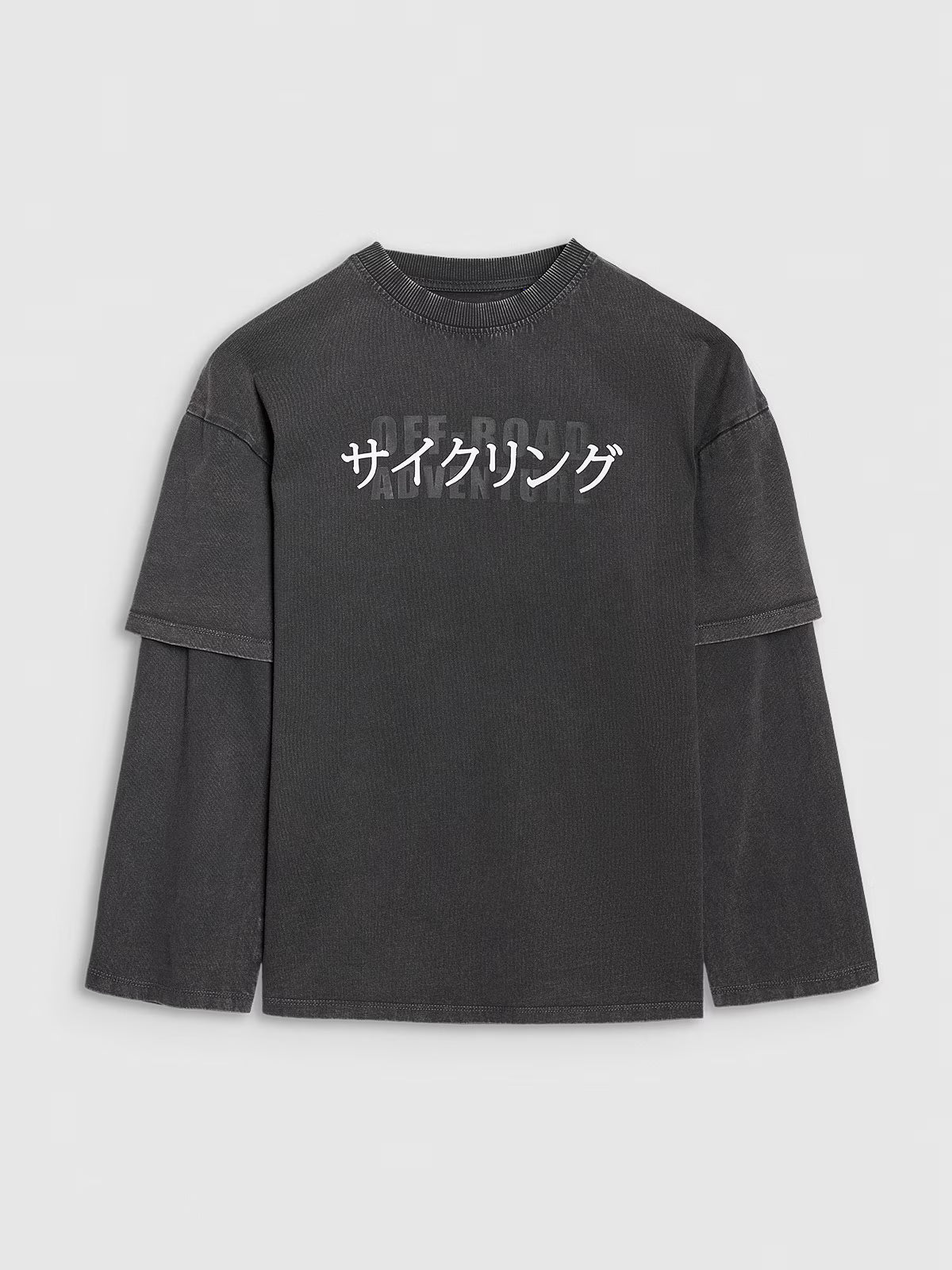 Longsleeve oversize z nadrukiem chłopięcy