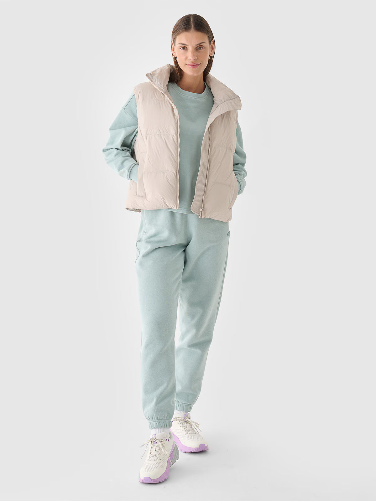 Bluza dresowa nierozpinana bez kaptura damska