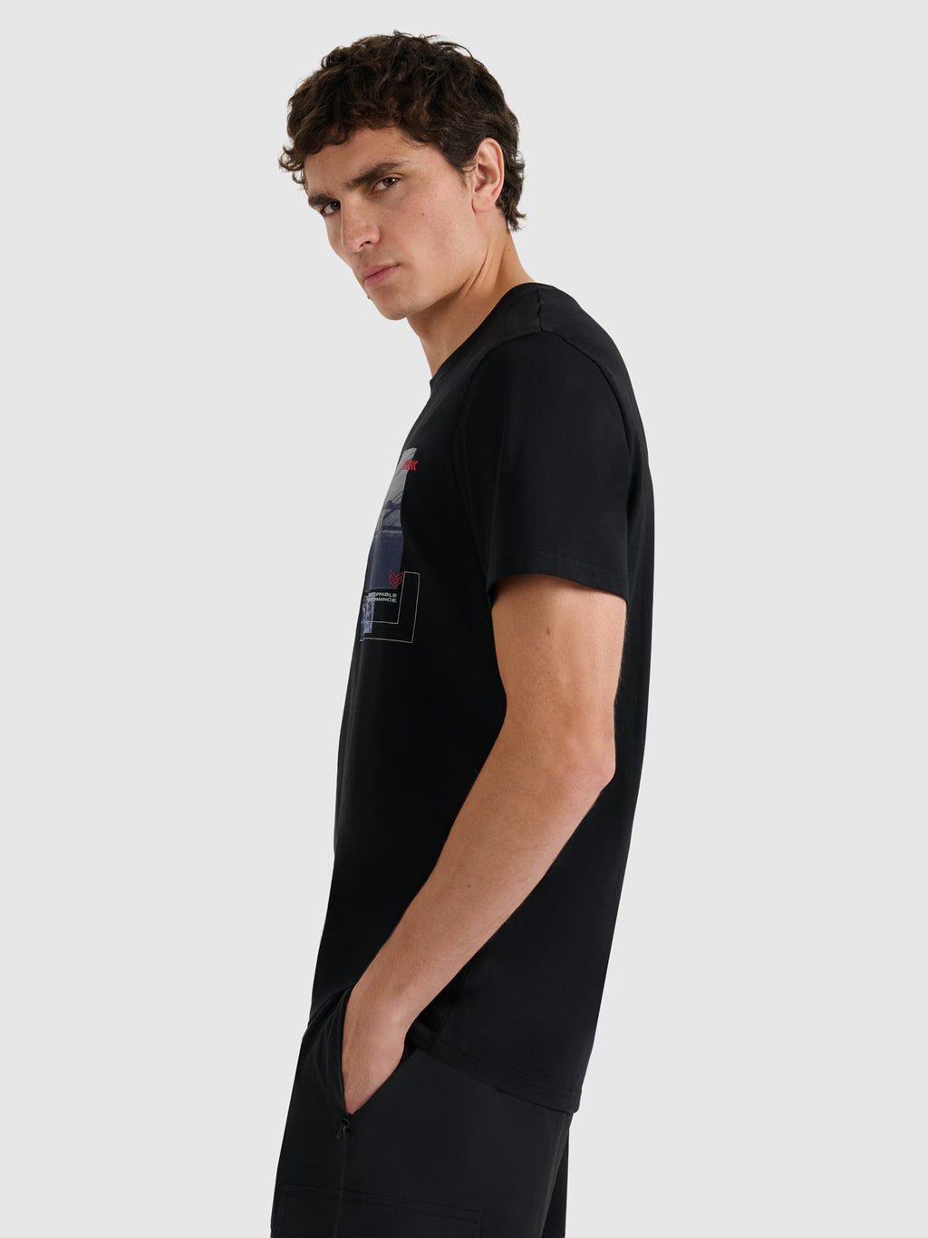 T-shirt regular z nadrukiem męski