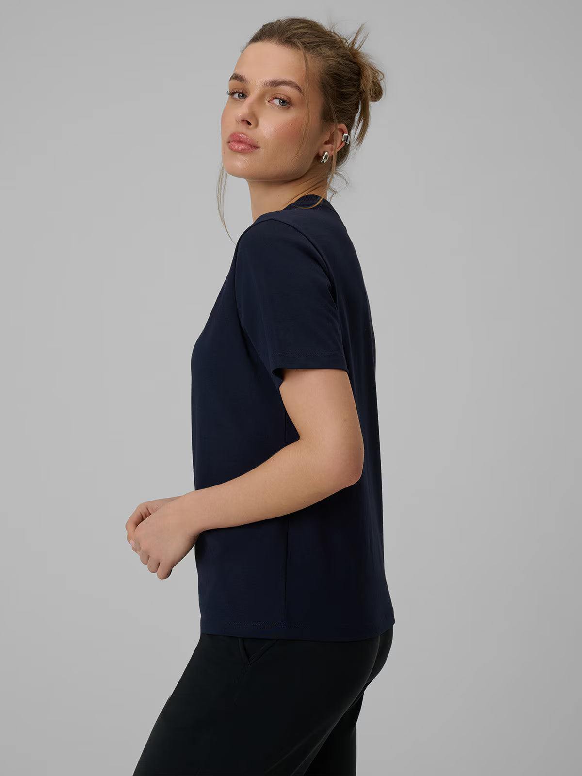 T-shirt loose z nadrukiem damski