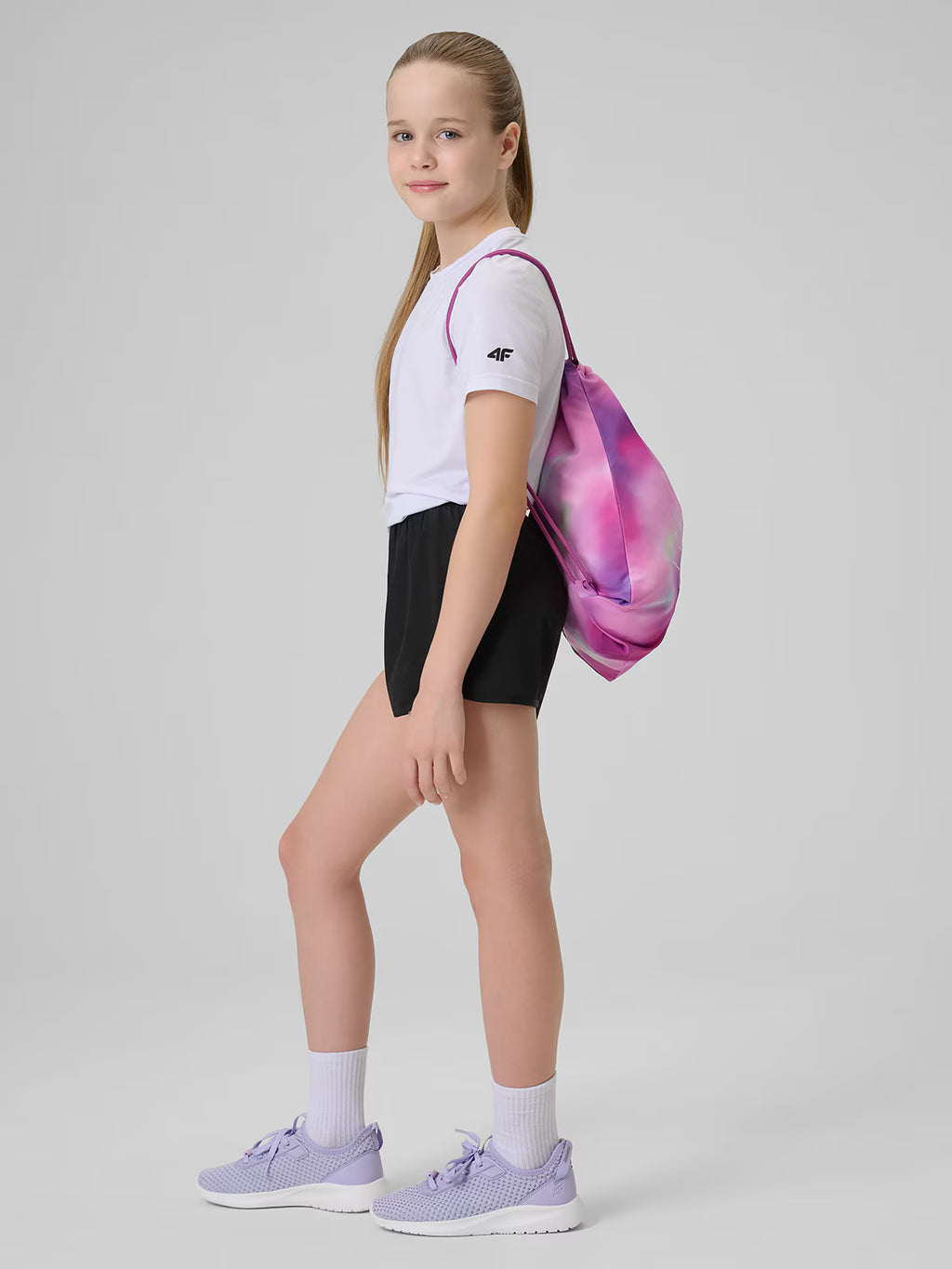 Komplet sportowy na WF (koszulka+spodenki+worek) dziewczęcy