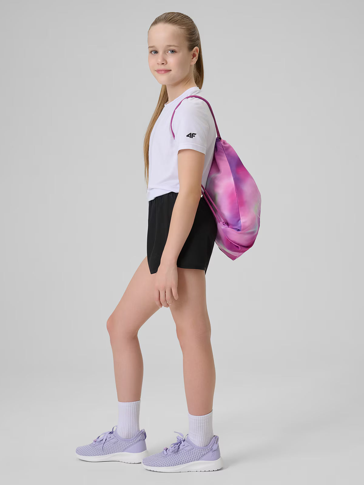 Komplet sportowy na WF (koszulka+spodenki+worek) dziewczęcy
