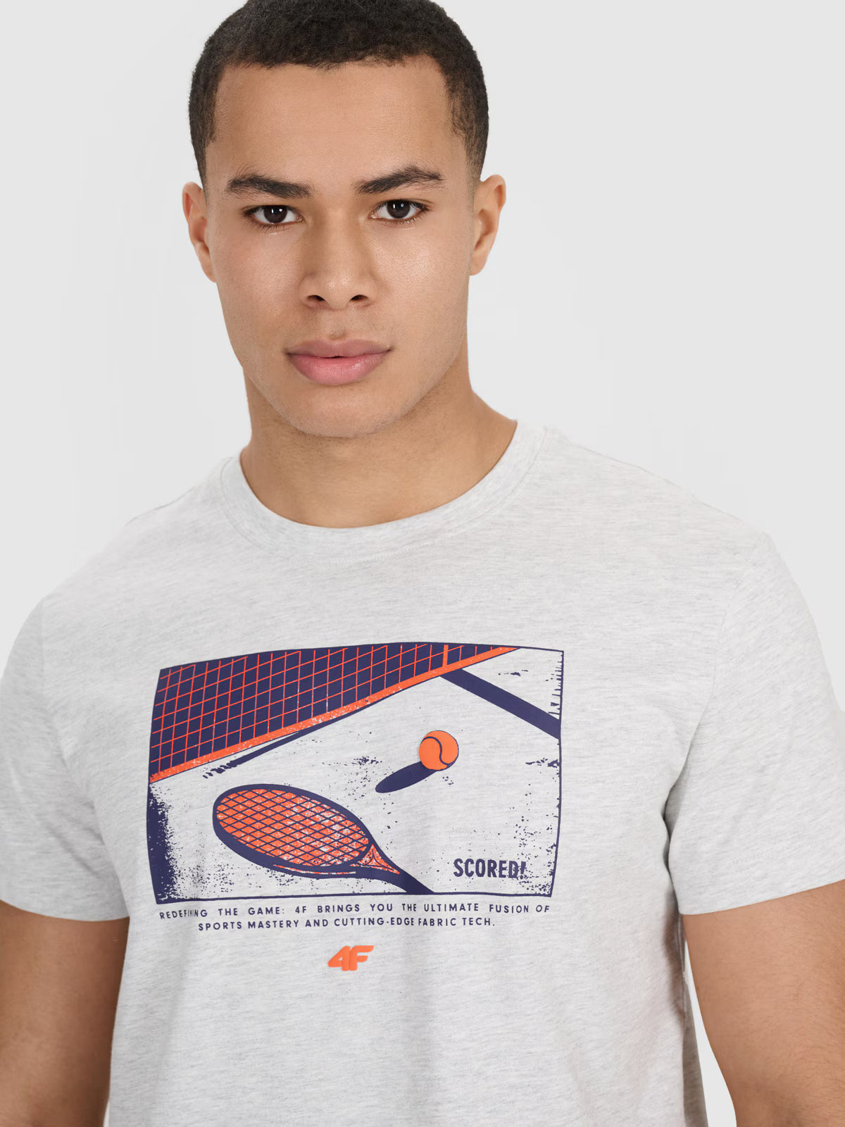 T-shirt regular z nadrukiem męski