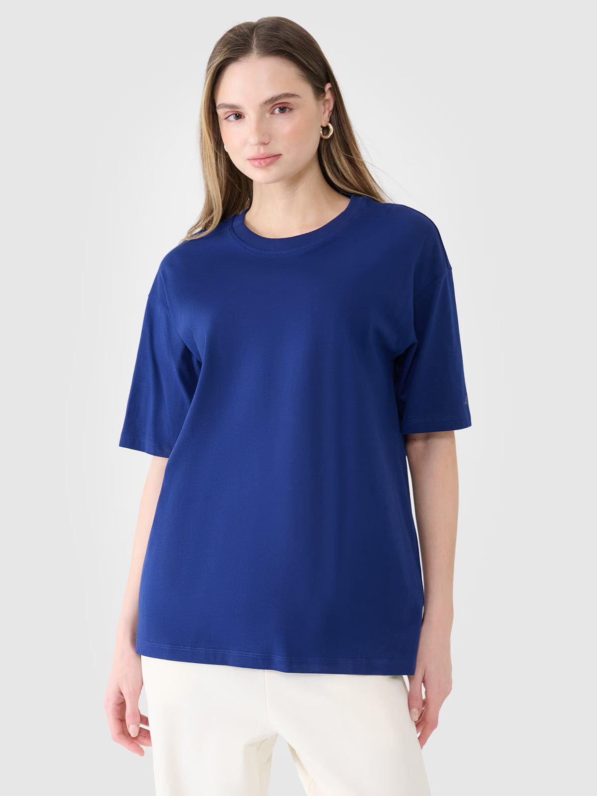 T-shirt oversize gładki damski
