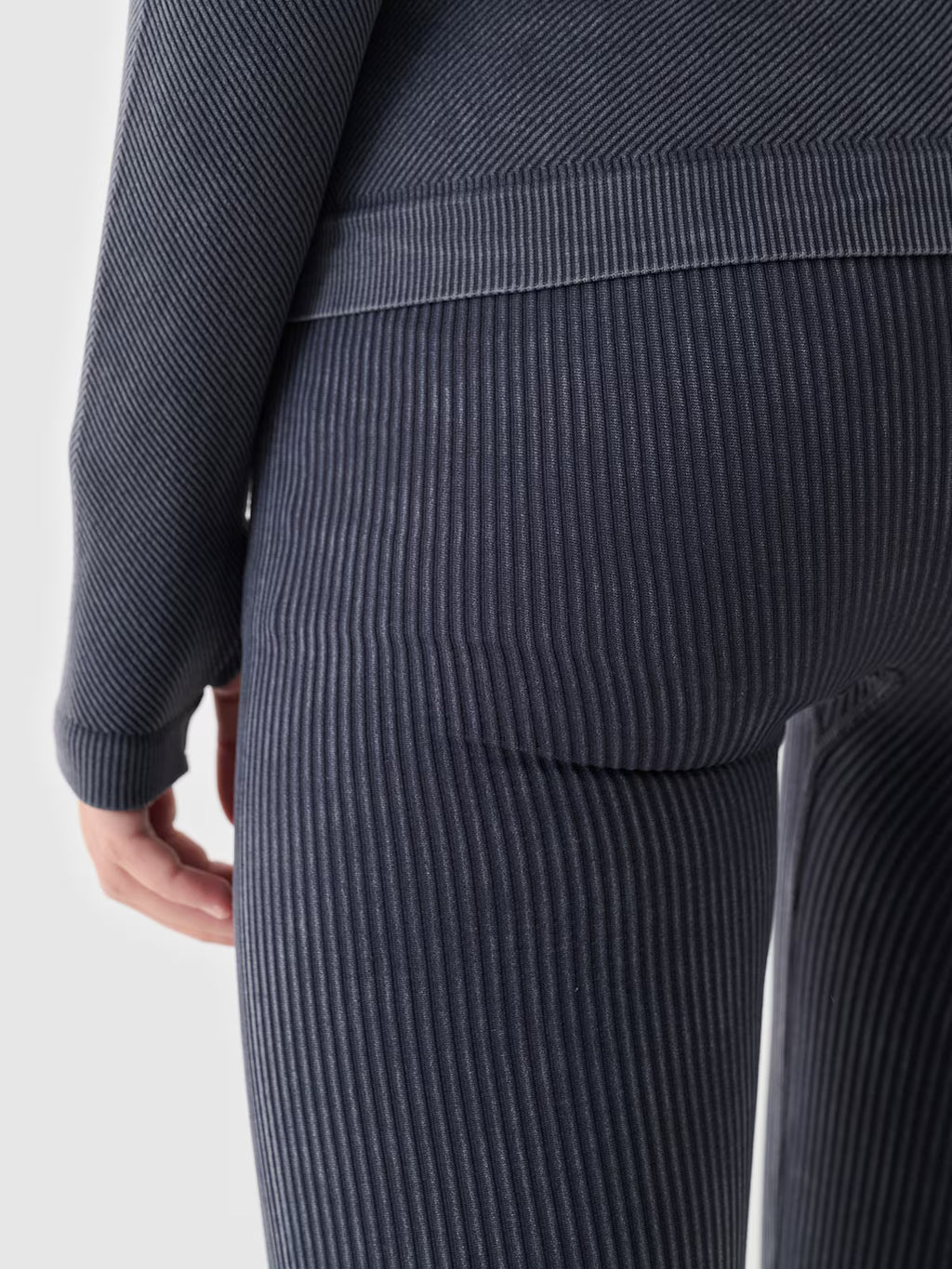 Legginsy bezszwowe w prążki damskie