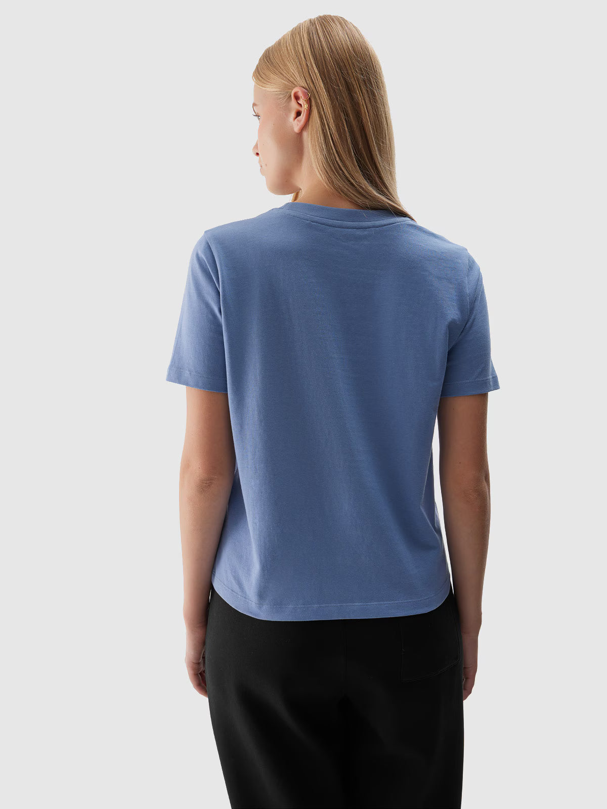 T-shirt regular gładki damski