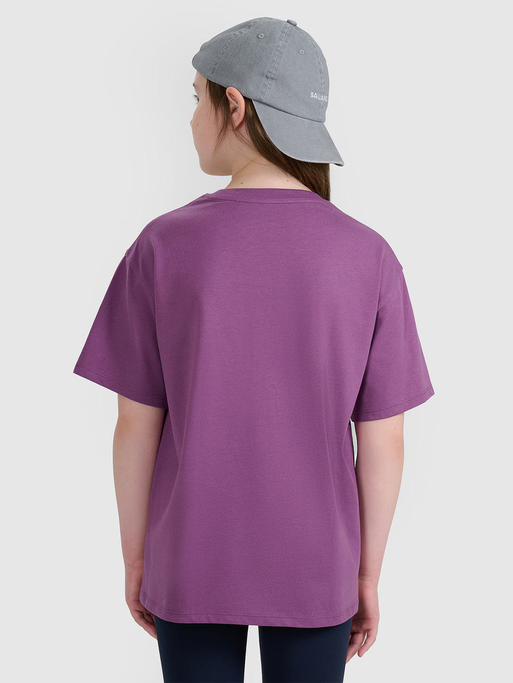 T-shirt oversize z nadrukiem dziewczęcy