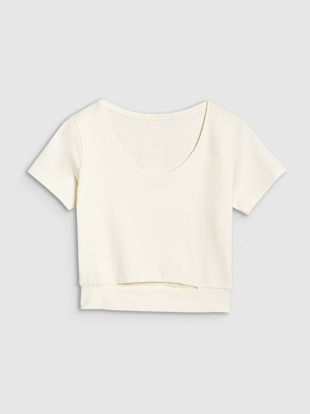 T-shirt crop top gładki damski