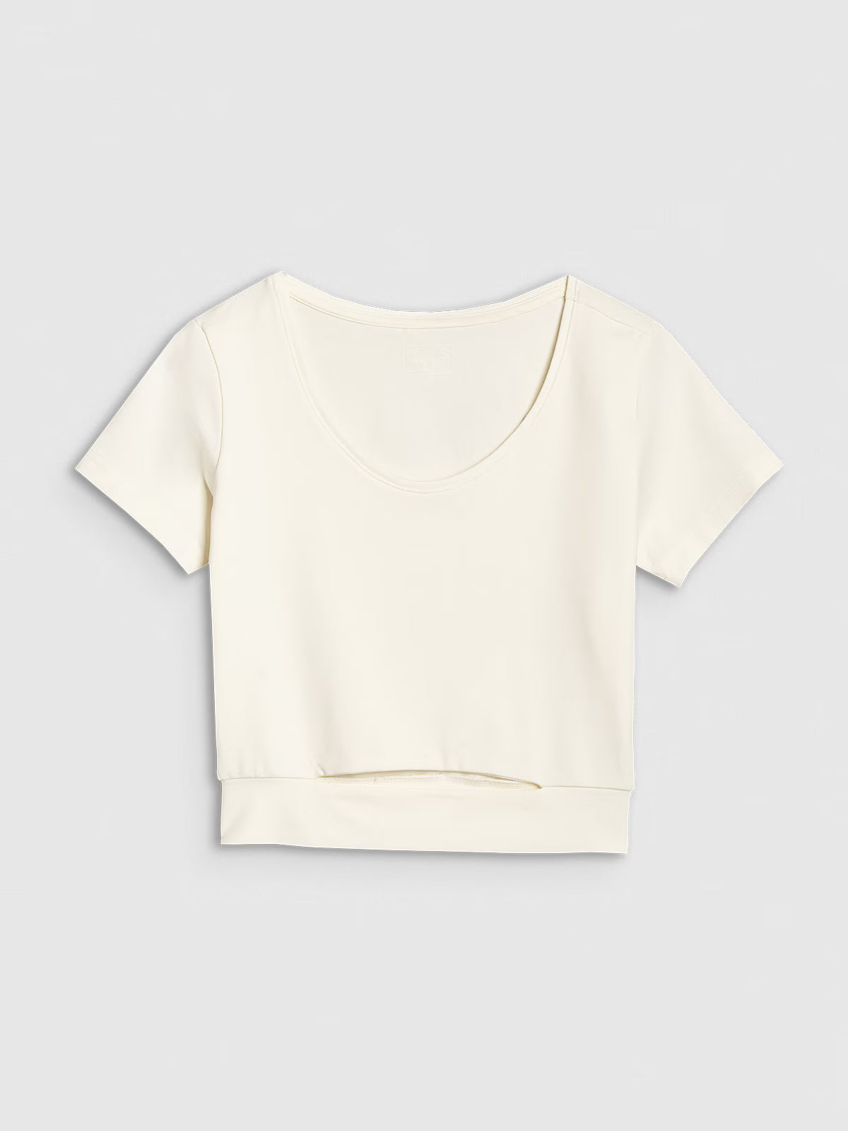 T-shirt crop top gładki damski
