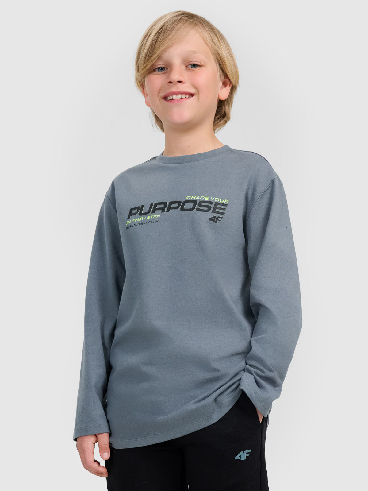 Longsleeve regular z nadrukiem chłopięcy