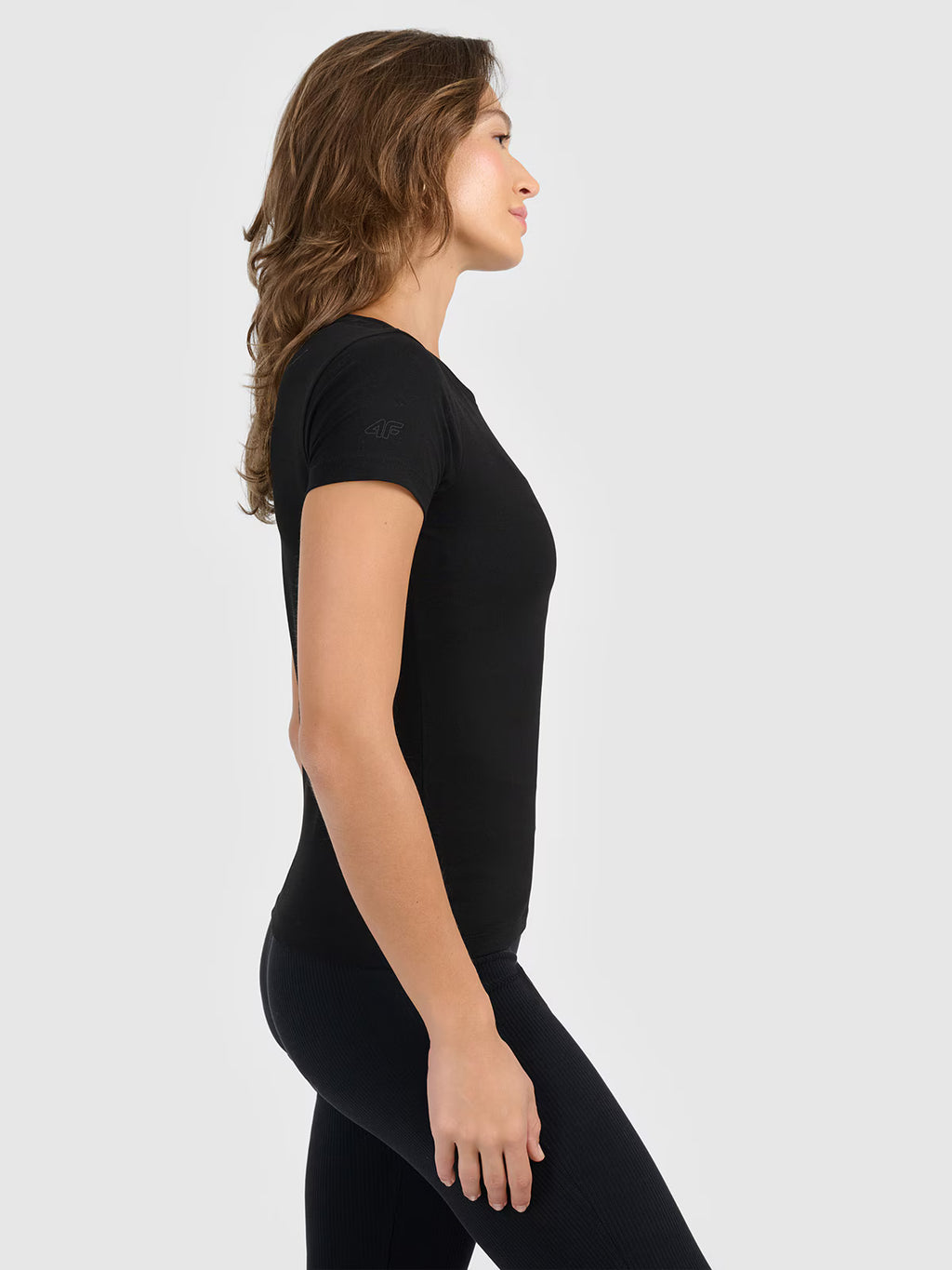 T-shirt slim gładki damski