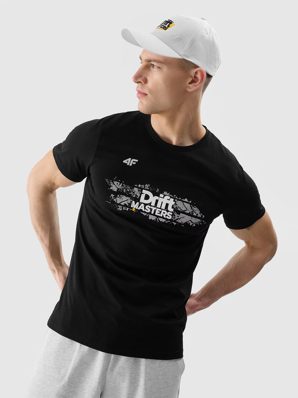 T-shirt regular z nadrukiem uniseks 4F x Drift Masters