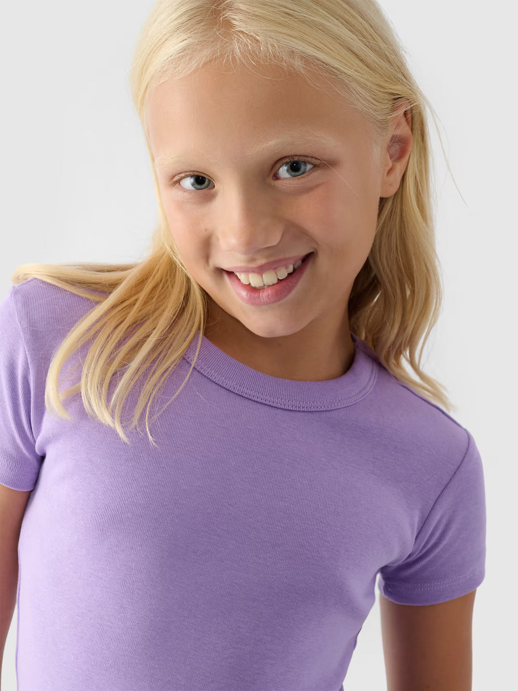T-shirt gładki dziewczęcy
