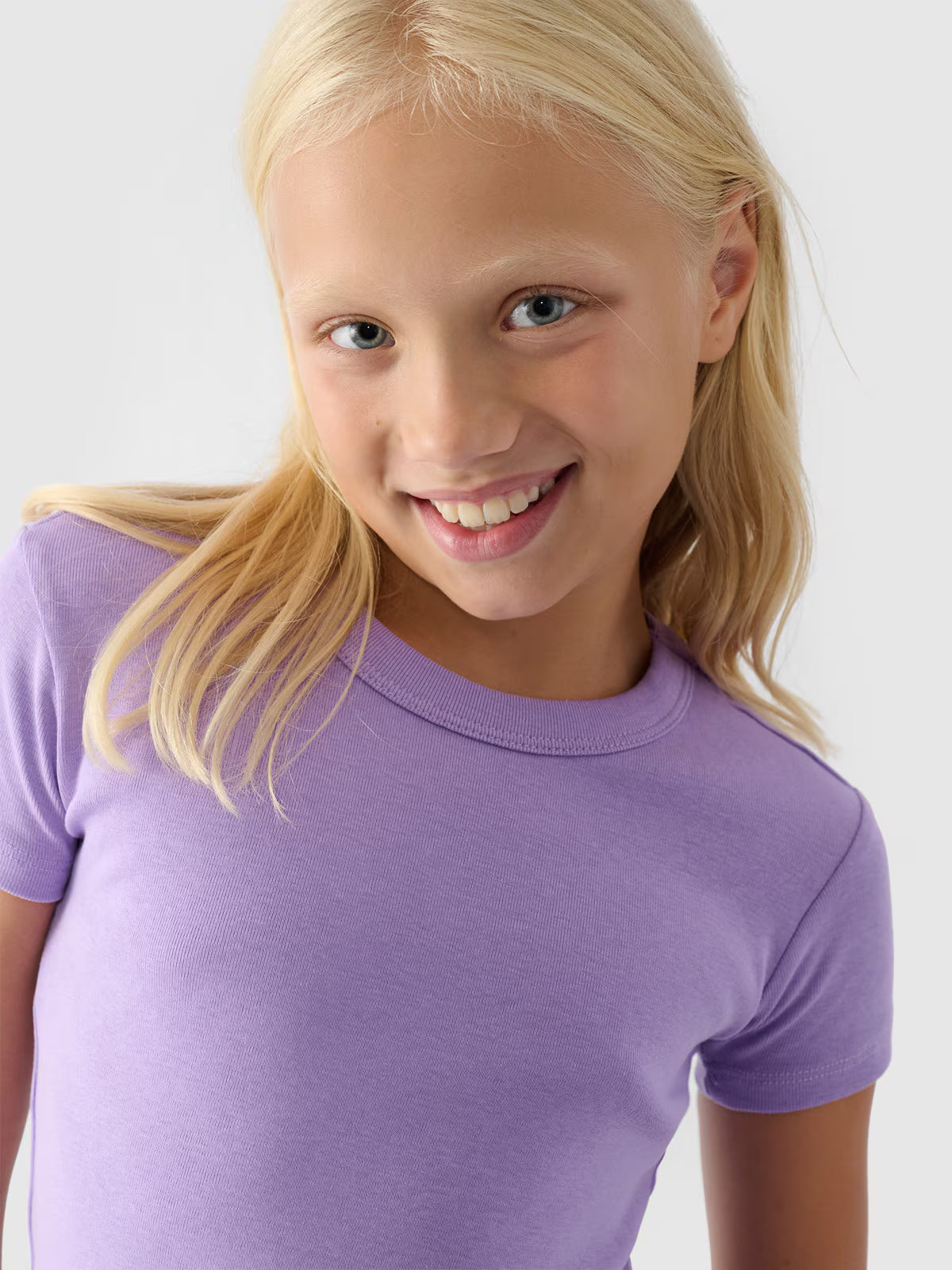 T-shirt gładki dziewczęcy
