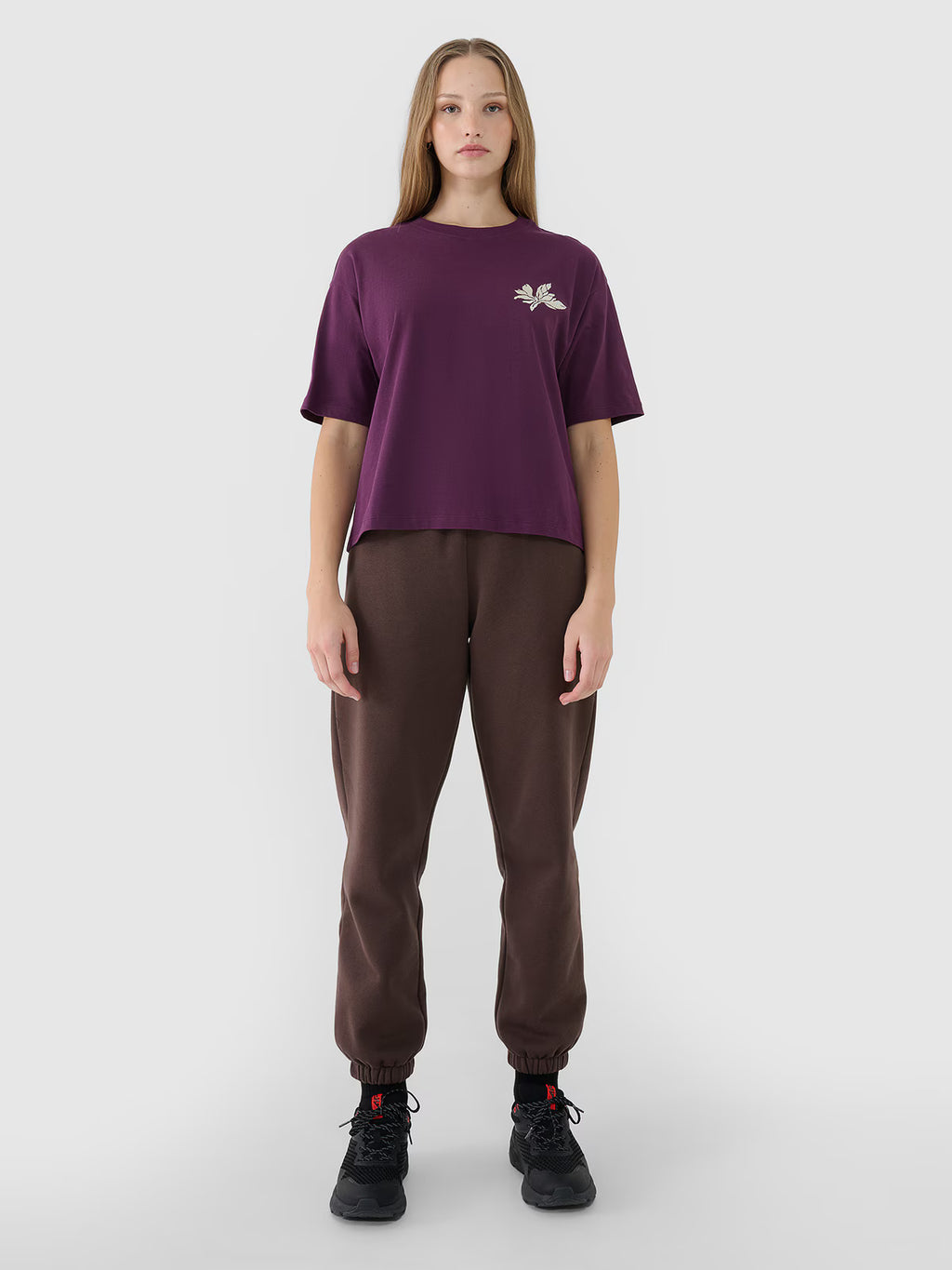 T-shirt oversize z nadrukiem damski