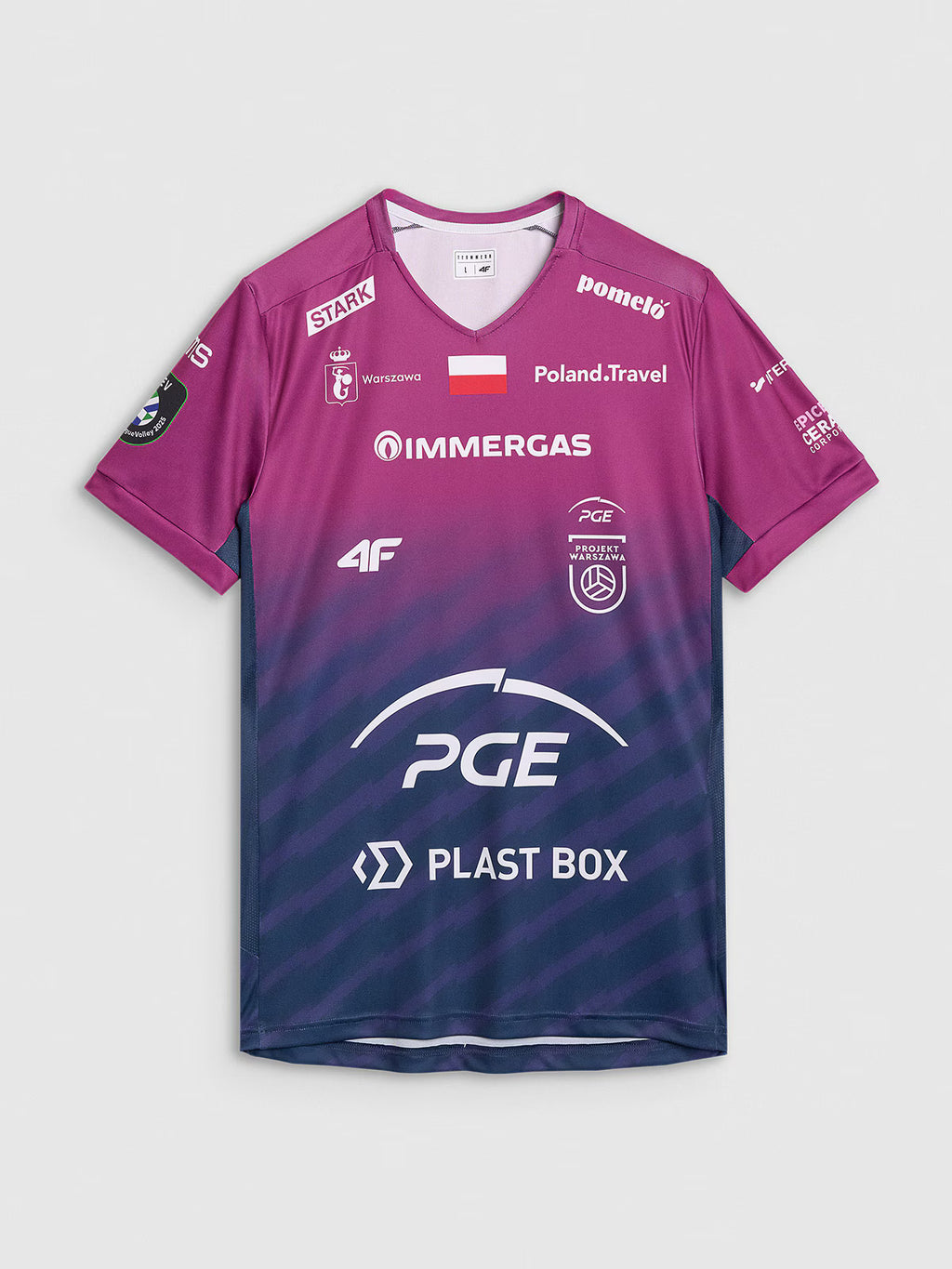 Koszulka meczowa replika wyjazdowa Liga Mistrzów CEV z sezonu 2024/25 męska 4F x Projekt Warszawa