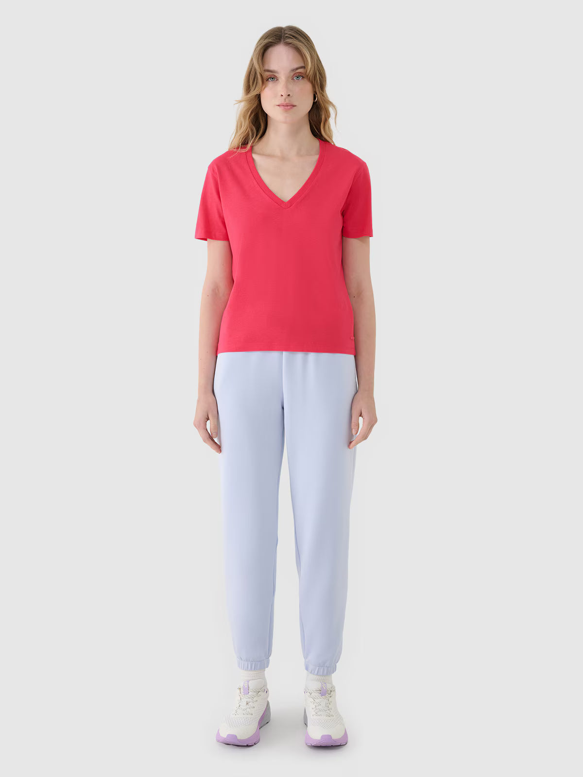 T-shirt oversize z modalem damski