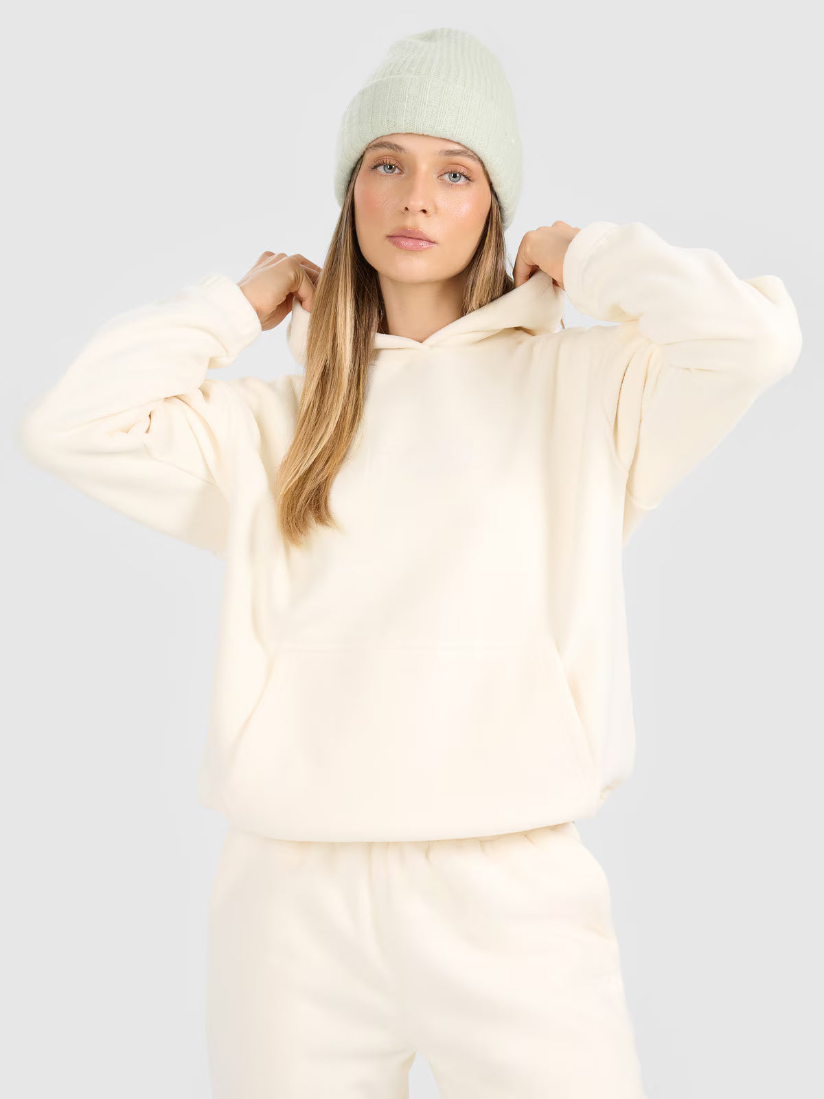 Polar loose z kapturem damski