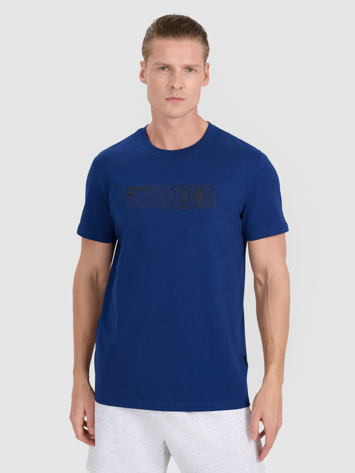 T-shirt regular z nadrukiem męski