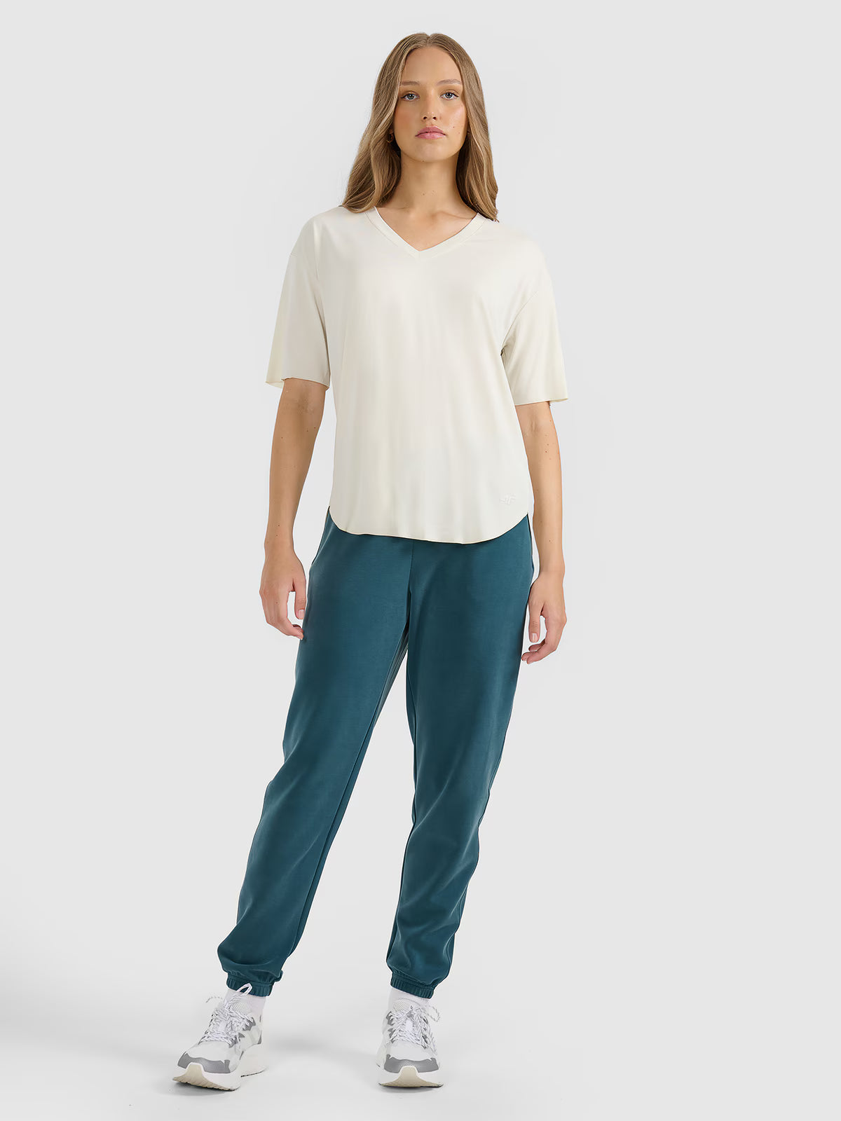 T-shirt oversize z modalem damski