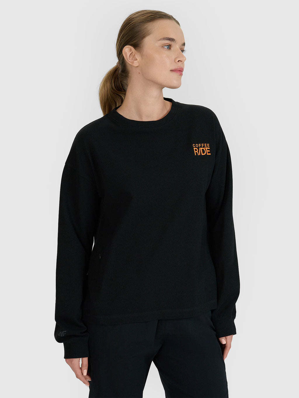 Longsleeve oversize z nadrukiem damski