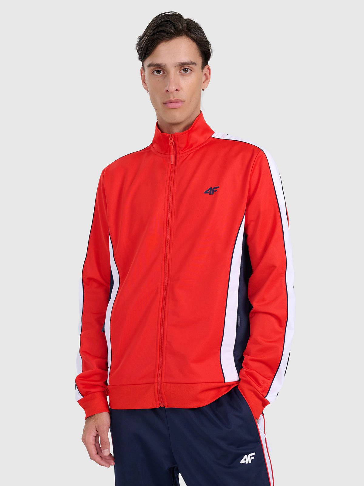 Bluza dresowa rozpinana bez kaptura męska