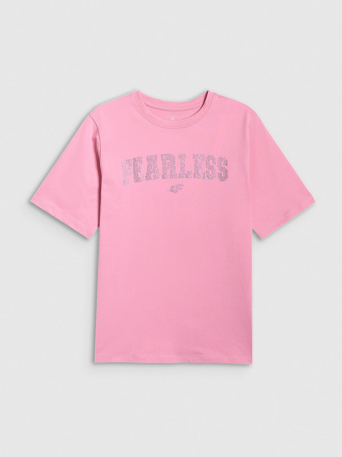 T-shirt loose z nadrukiem dziewczęcy