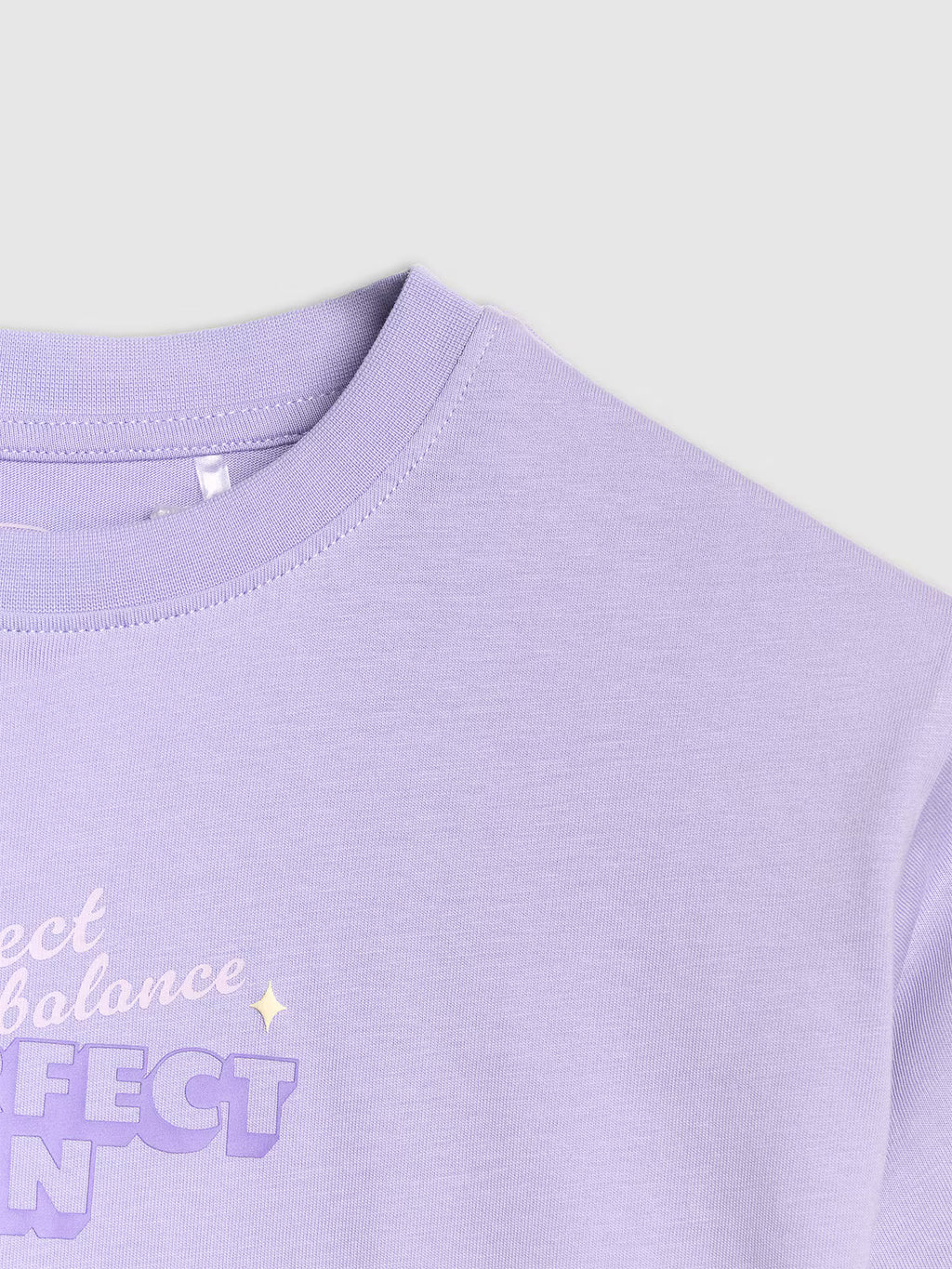 T-shirt oversize z nadrukiem dziewczęcy