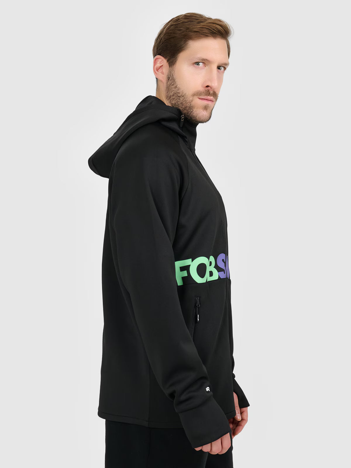 Bluza dresowa rozpinana z kapturem męska
