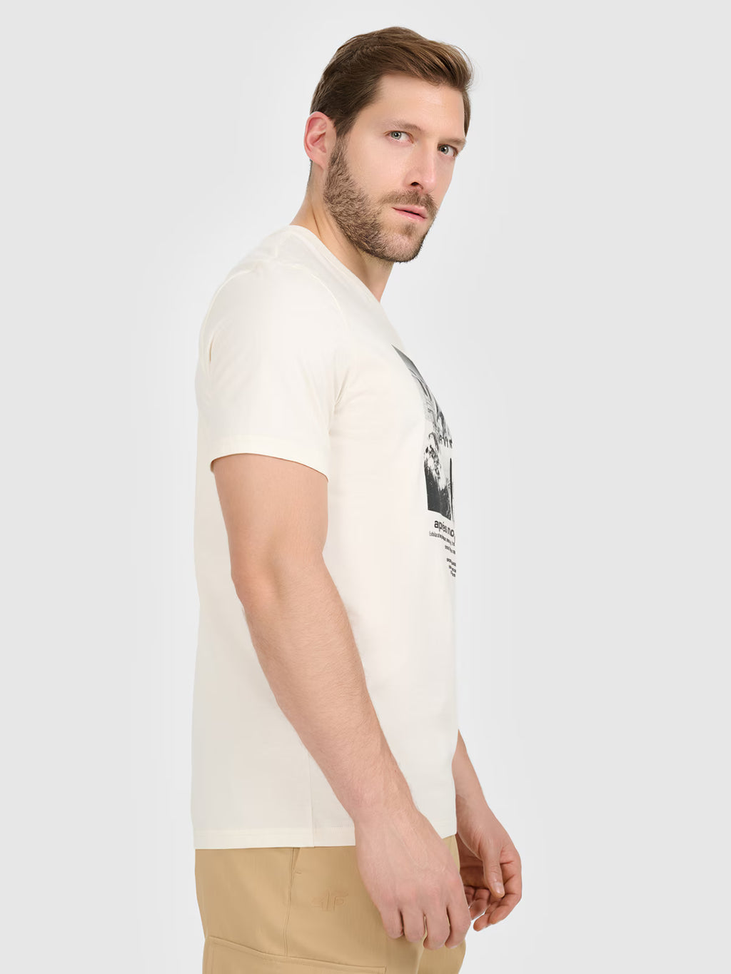 T-shirt regular z nadrukiem męski