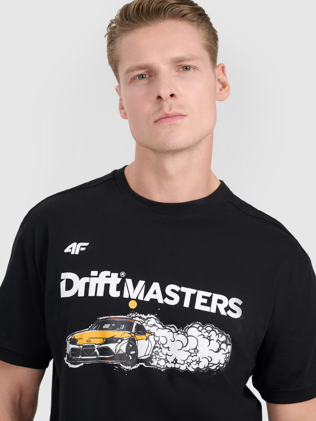 T-shirt regular z nadrukiem uniseks 4F x Drift Masters