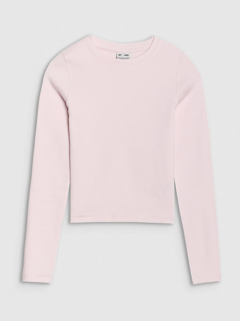 Longsleeve slim gładki dziewczęcy