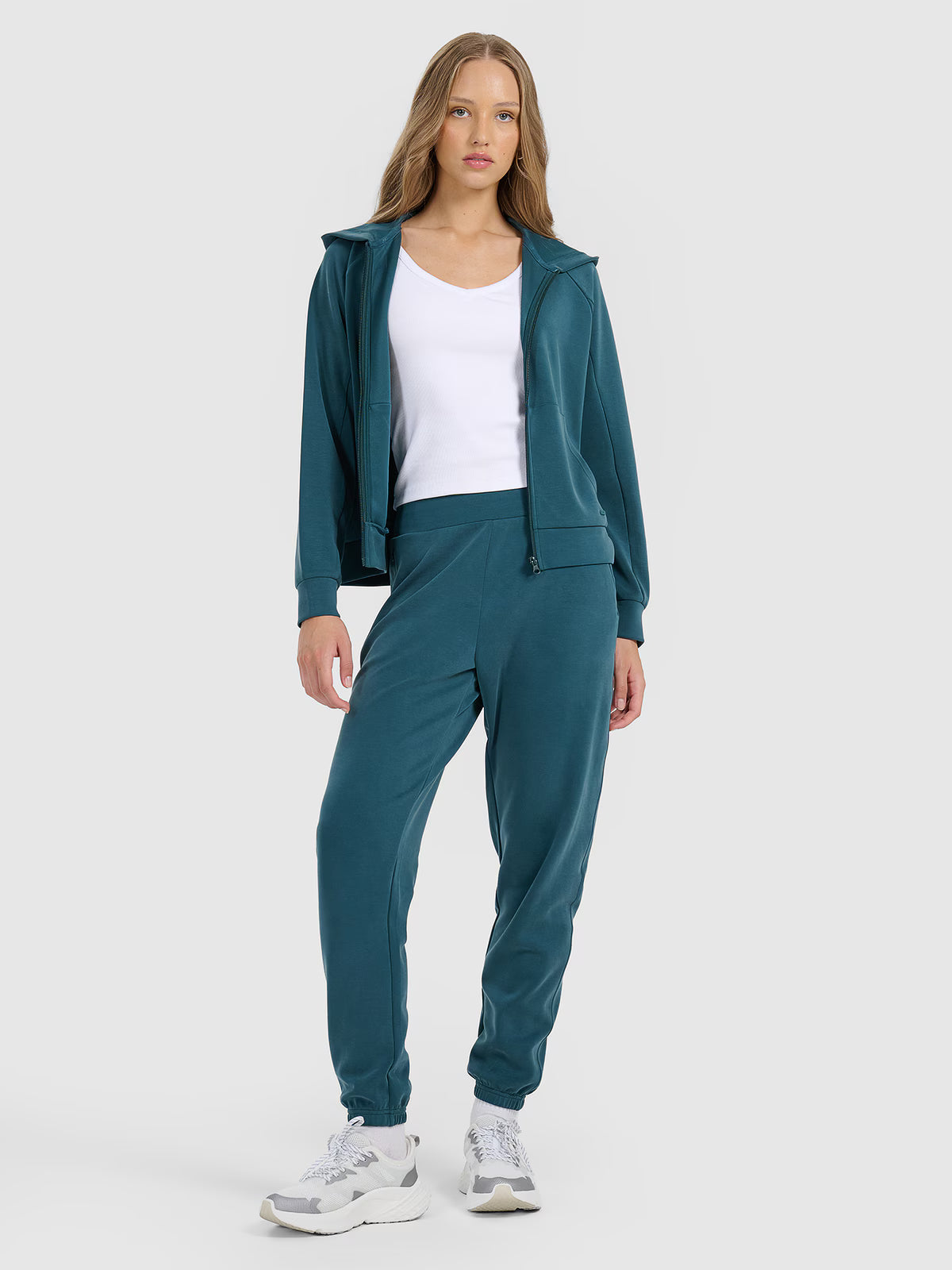 Bluza dresowa rozpinana z modalem damska