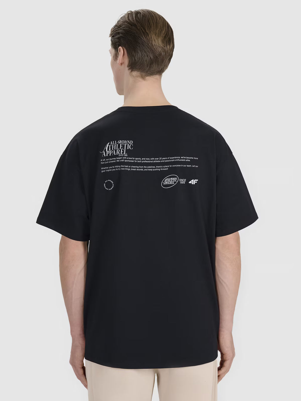 T-shirt oversize z nadrukiem męski