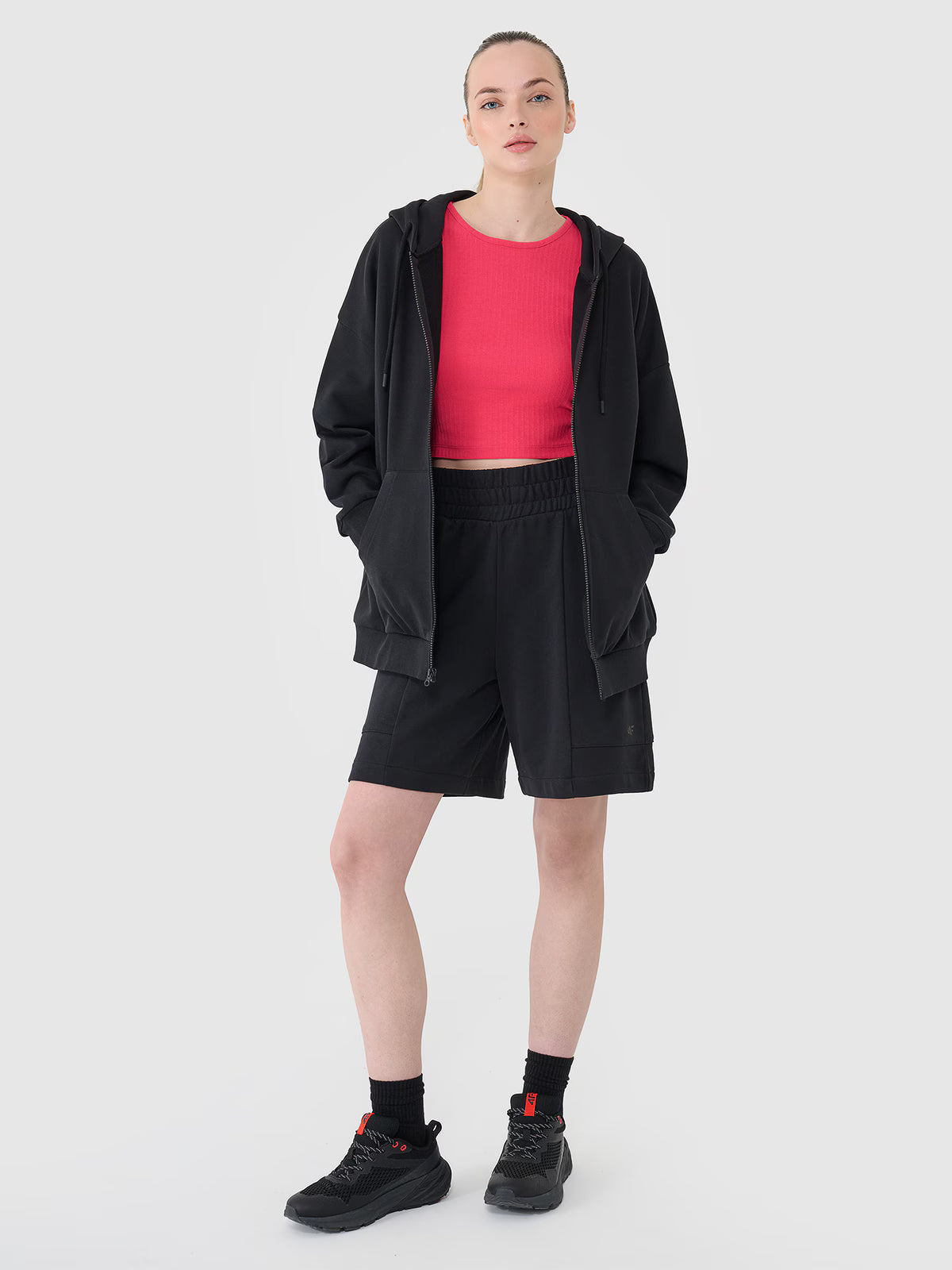 Crop top dzianinowy damski
