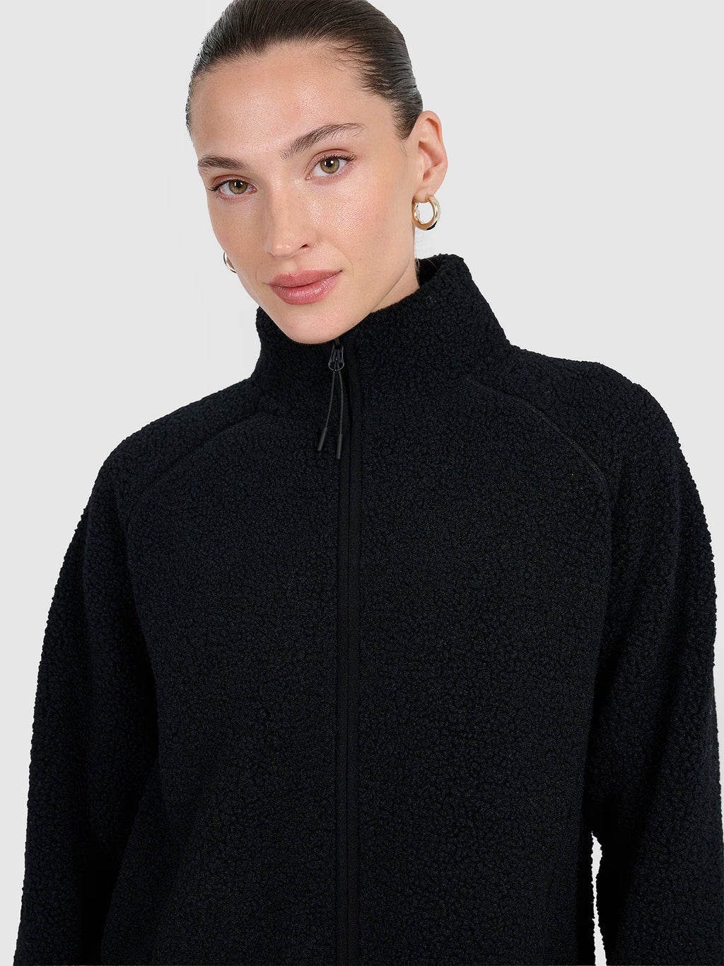 Polar sherpa ze stójką oversize damski