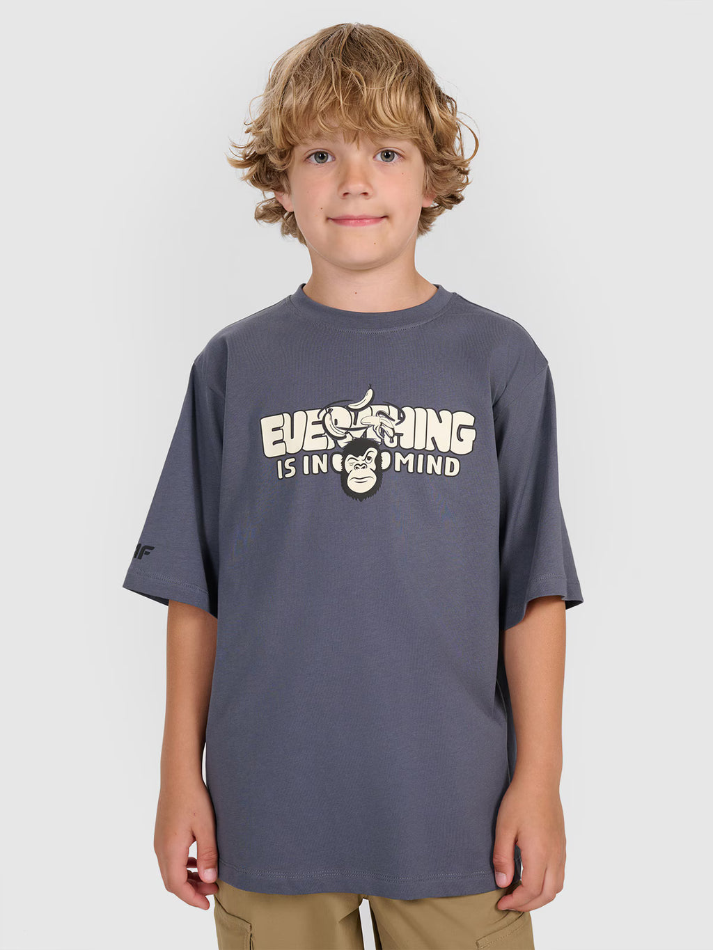 T-shirt oversize z nadrukiem chłopięcy