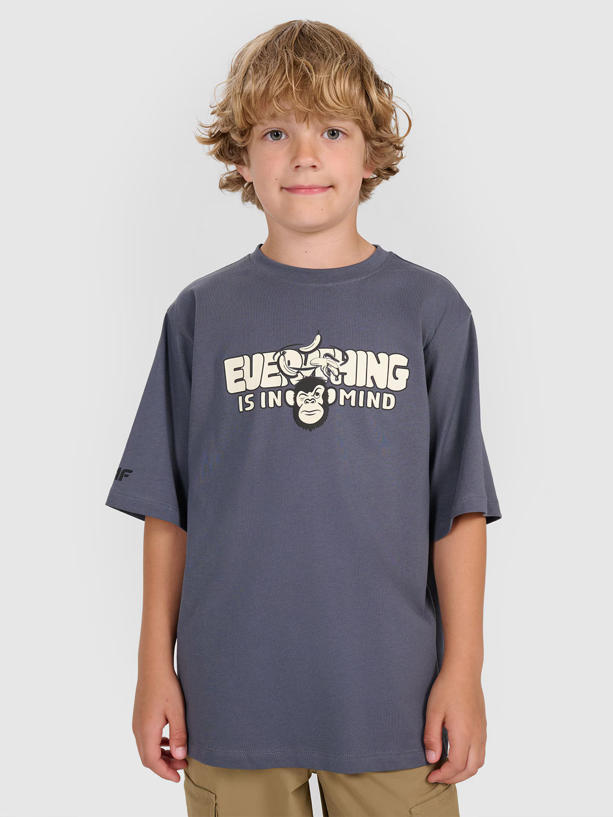 T-shirt oversize z nadrukiem chłopięcy