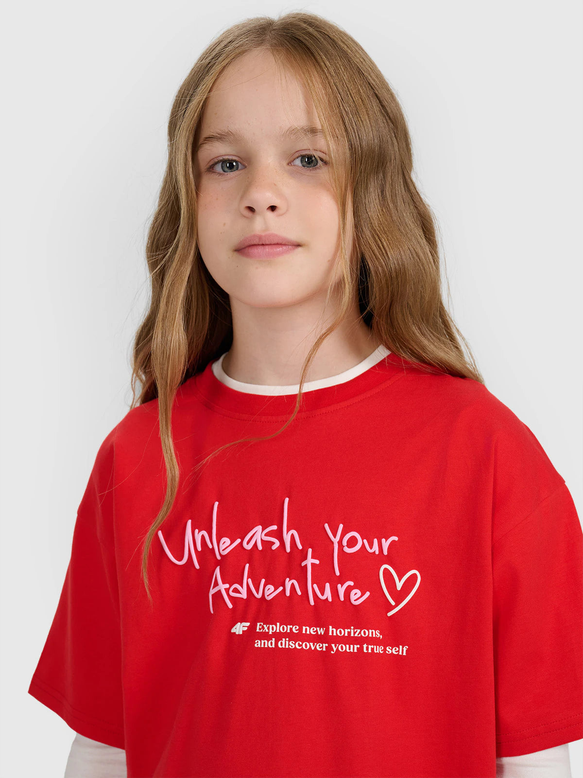 T-shirt regular z nadrukiem dziewczęcy