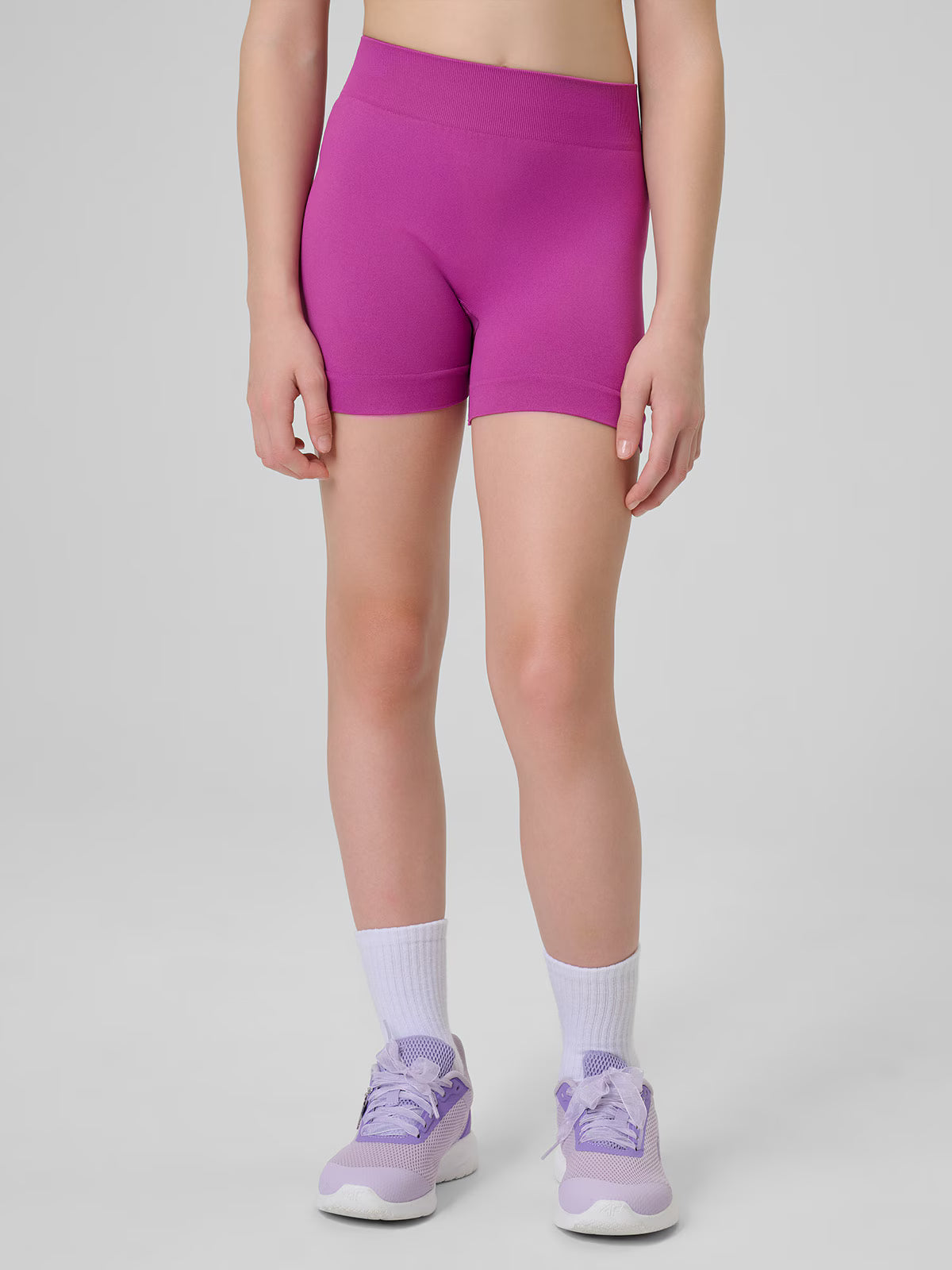 Legginsy krótkie sportowe bezszwowe dziewczęce
