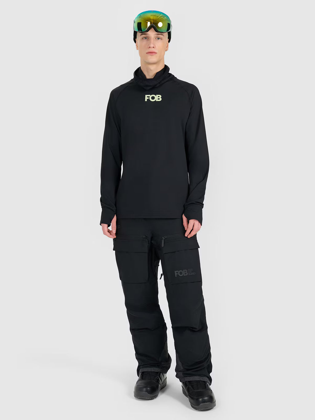 Spodnie snowboardowe membrana 15000 męskie - czarno