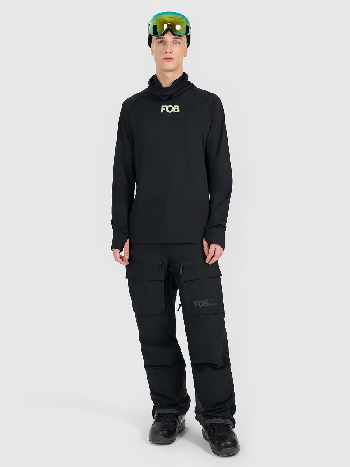 Spodnie snowboardowe membrana 15000 męskie - czarno