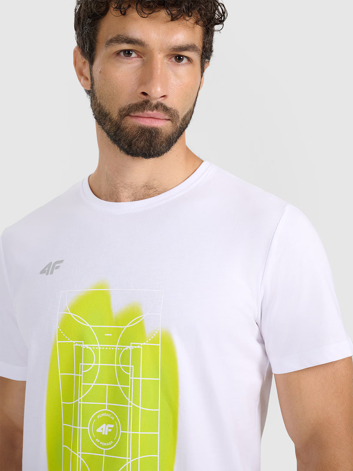 T-shirt regular z nadrukiem uniseks Fundacja 4FPomaga