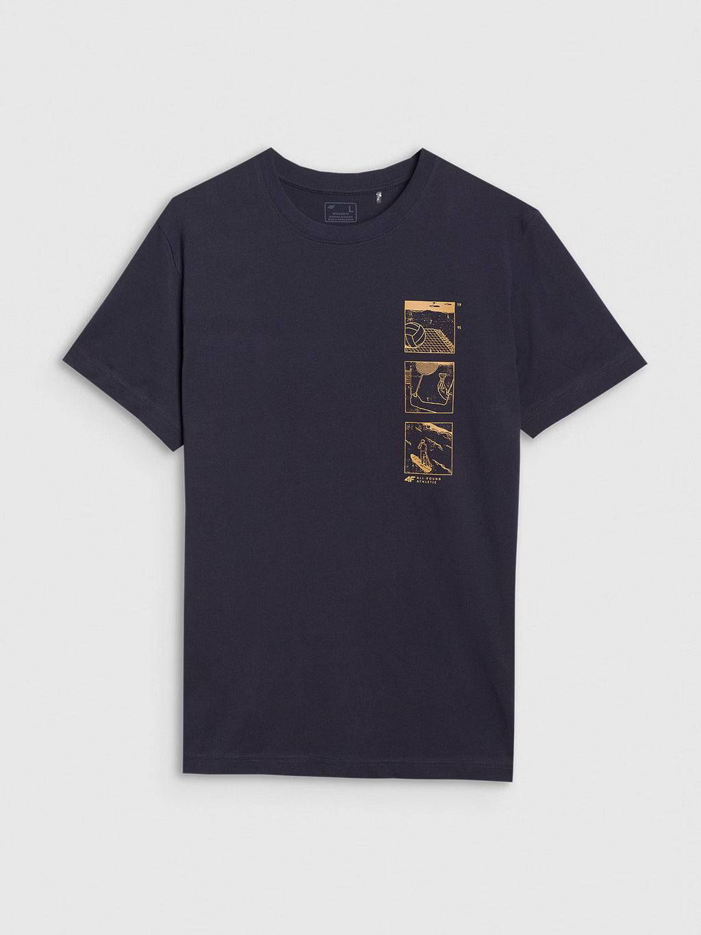 T-shirt regular z nadrukiem męski