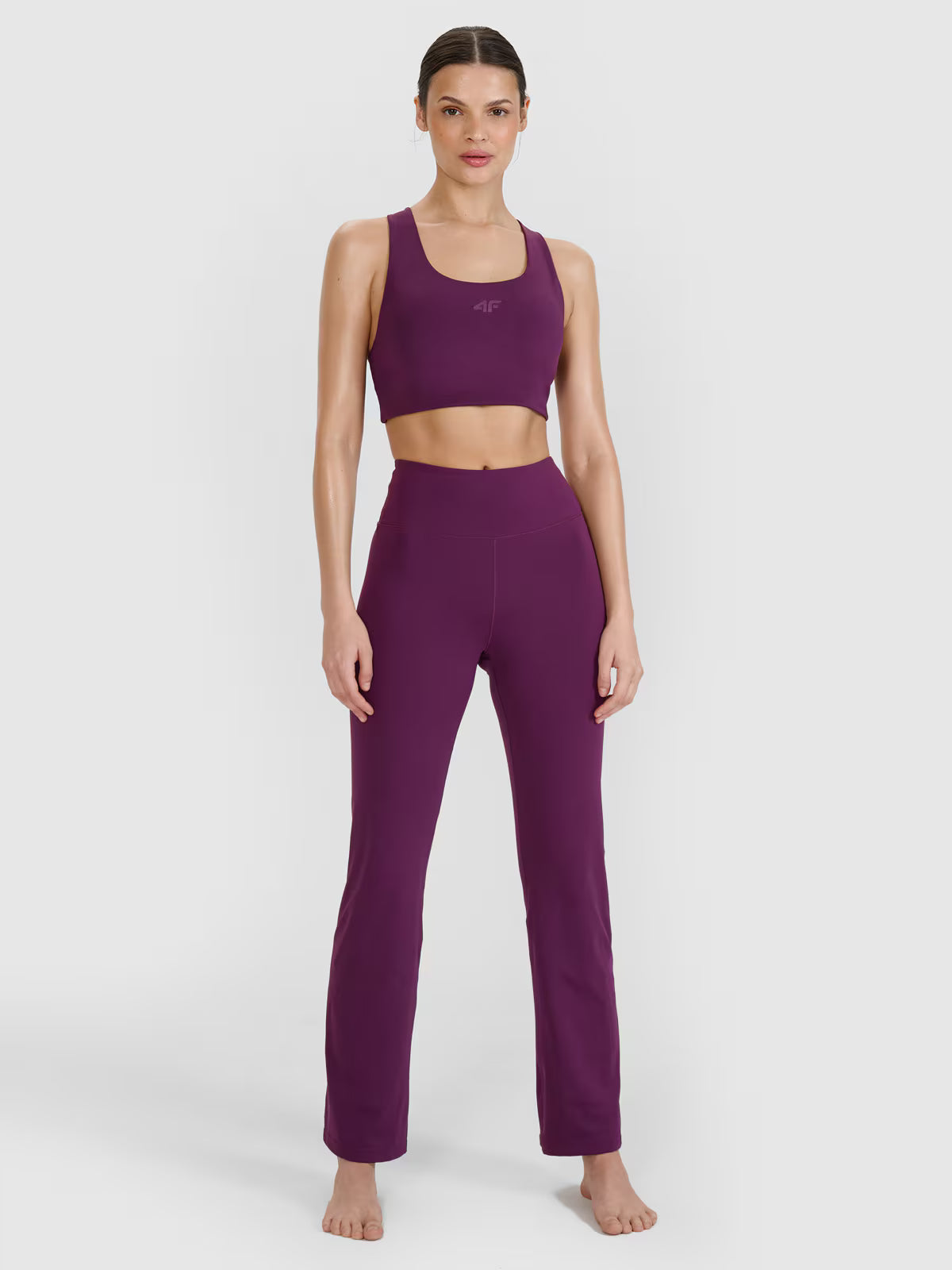 Legginsy do jogi i pilatesu z rozszerzanymi nogawkami damskie