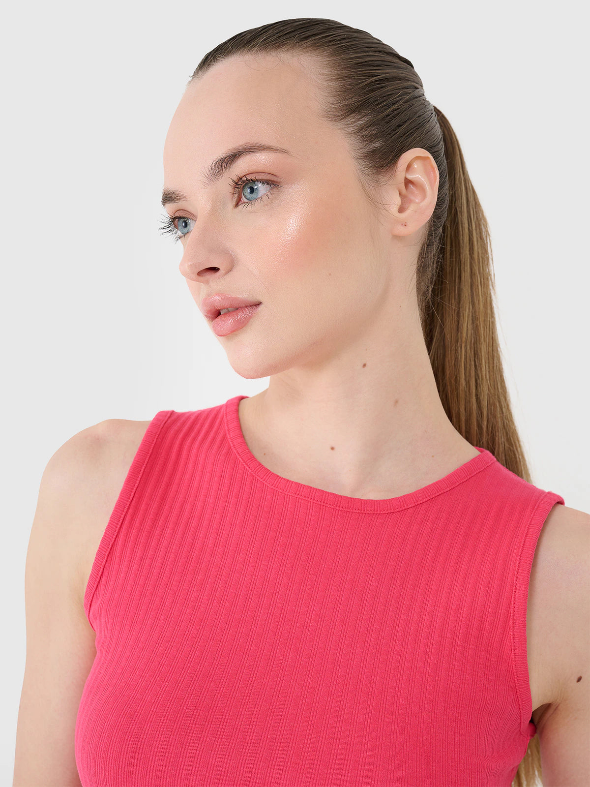 Crop top dzianinowy damski