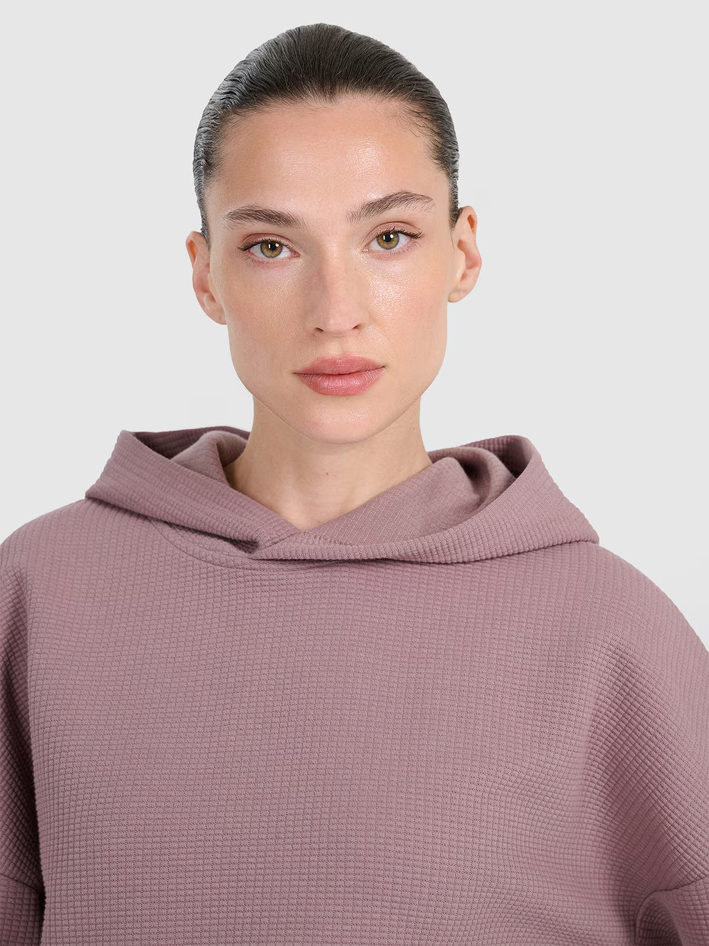 Bluza dresowa z waflowej dzianiny damska