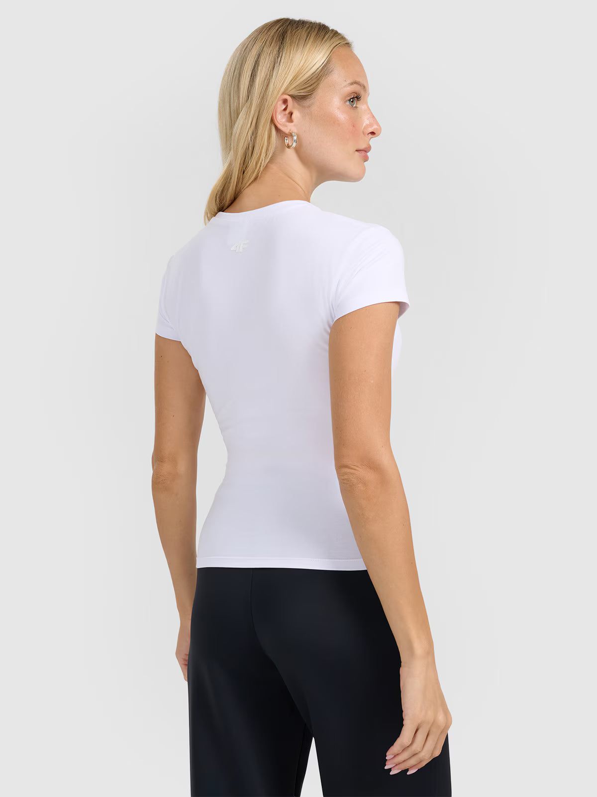 T-shirt slim gładki damski