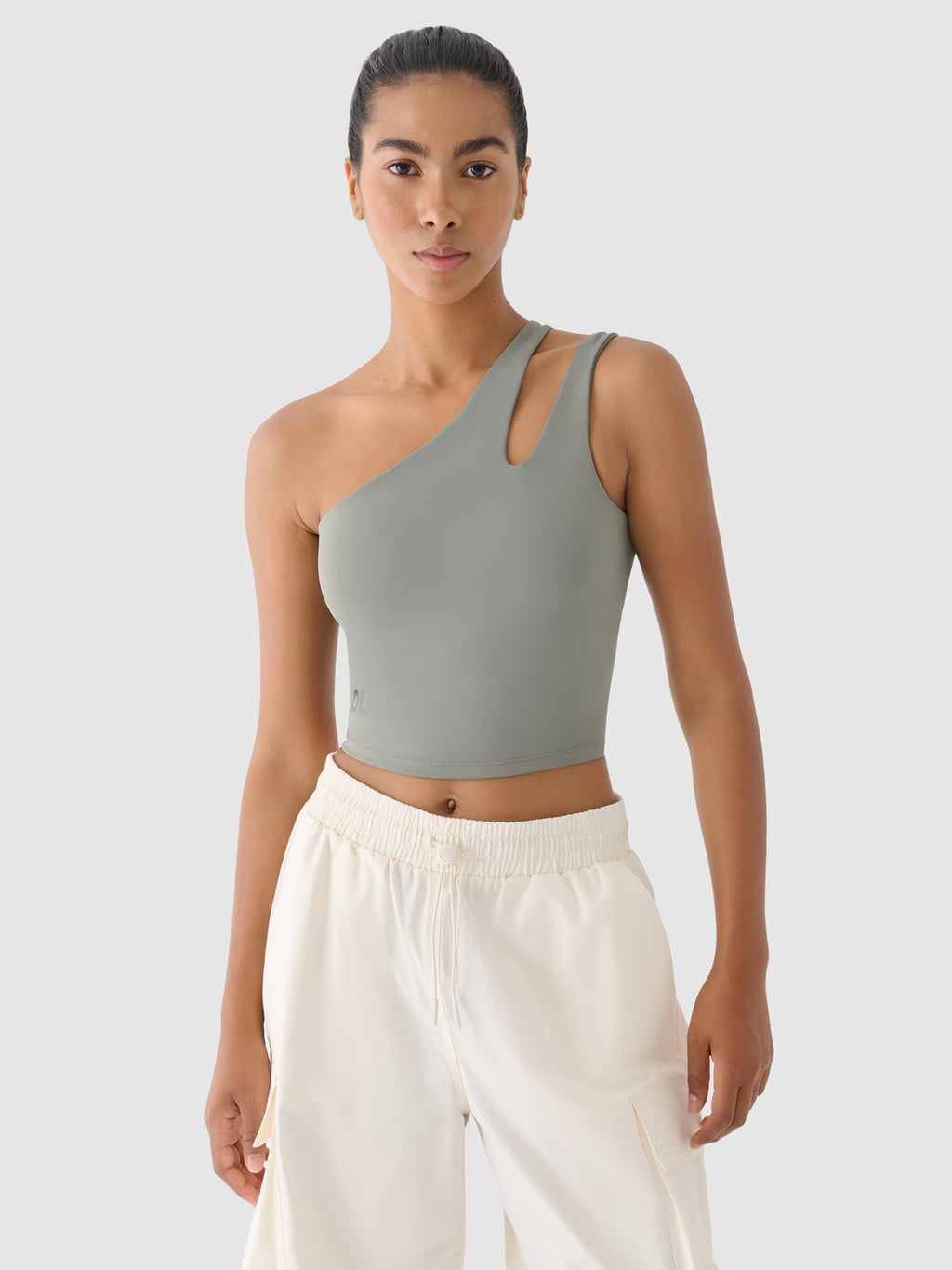 Crop top treningowy na jedno ramię 4F x Anna Lewandowska